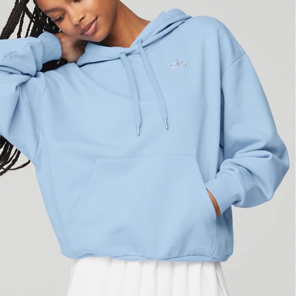 ALO Yoga Tops - ALO Yoga Light Blue Hoodie